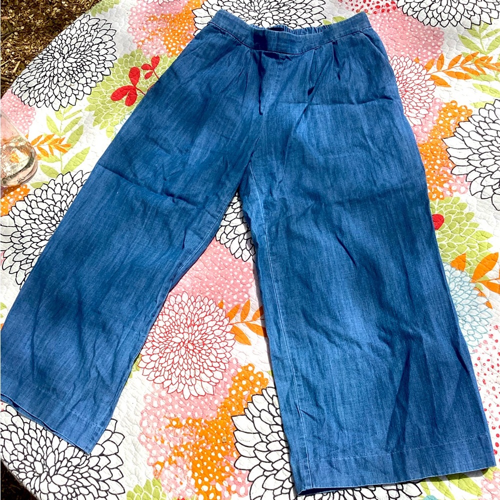 J Crew Jeans Wide Legged Pleated Jeans 2P